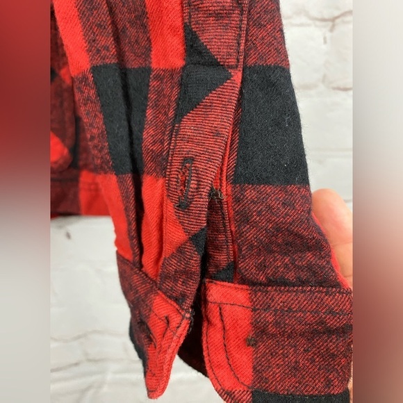 J. Crew Shirt Womens XXS Red Black Buffalo Plaid Wool Blend Flannel (Read ) - Picture 4 of 13